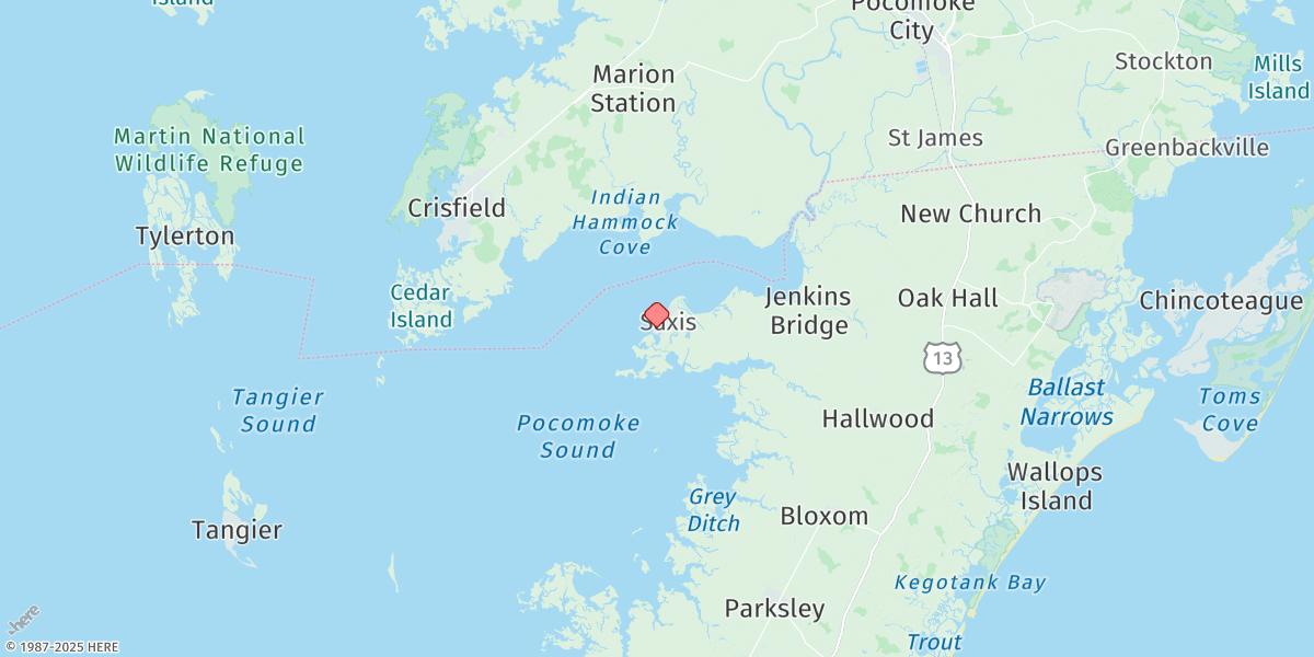 Map of Saxis, Starling Creek