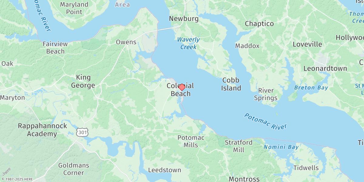 Map of Colonial Beach, Va.