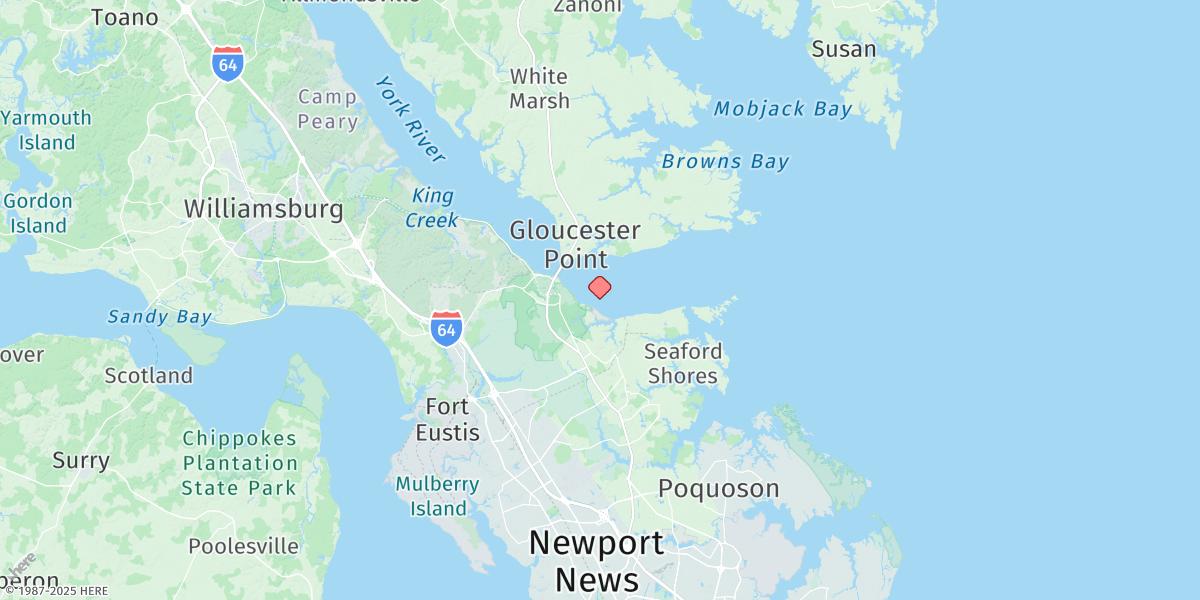 Map of Yorktown, Uscg Training Center