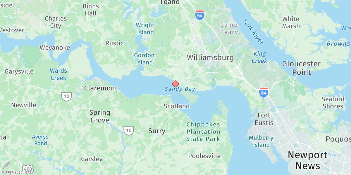Map of Jamestown