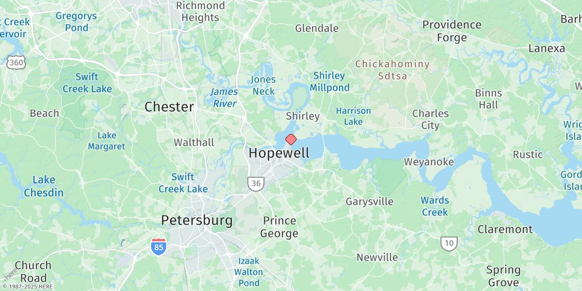 Map of City Point, Hopewell