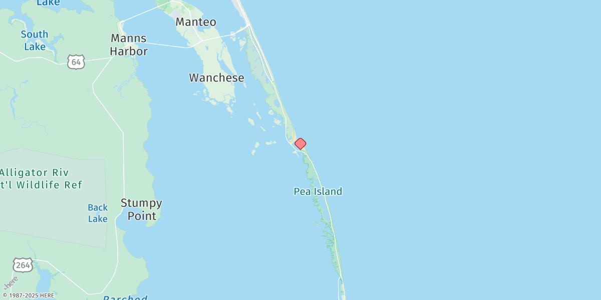 Map of Oregon Inlet (Uscg Station)