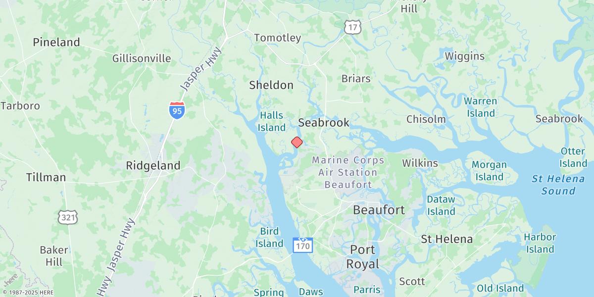 Map of Corning Landing, Whale Branch