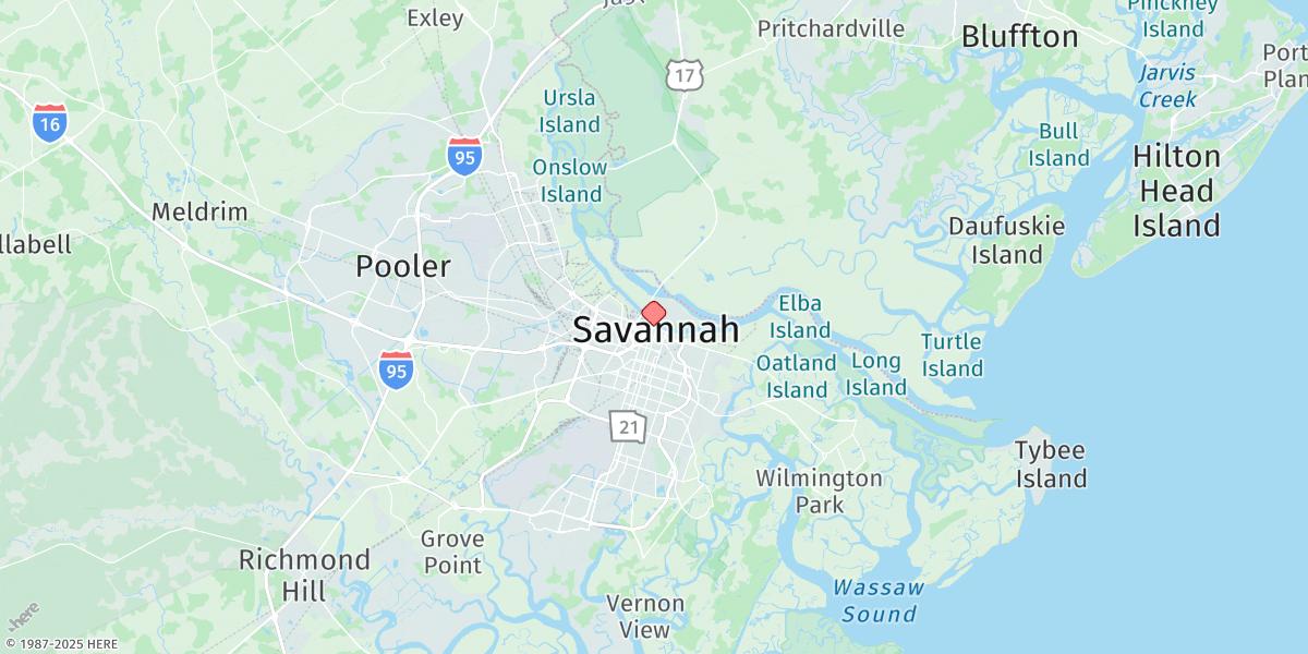 Map of Savannah