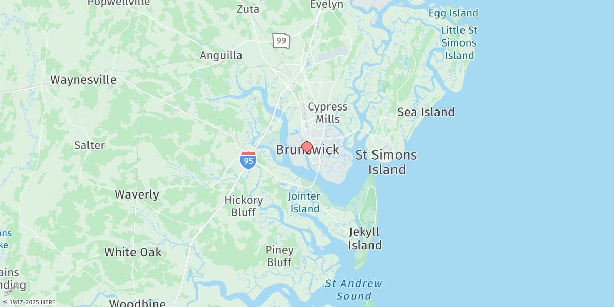 Map of Howe Street Pier, Brunswick