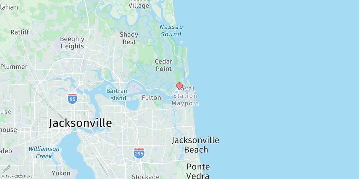 Map of Mayport (Bar Pilot Dock)