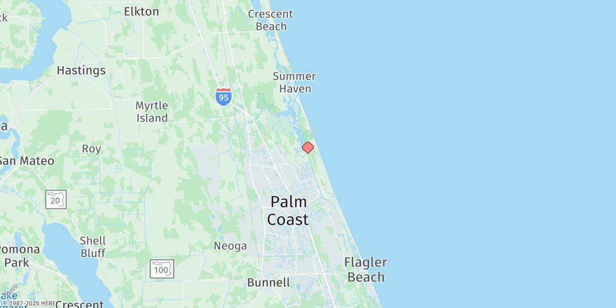 Map of Bings Landing, Matanzas River
