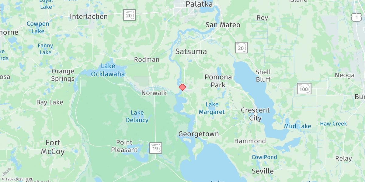 Map of Welaka