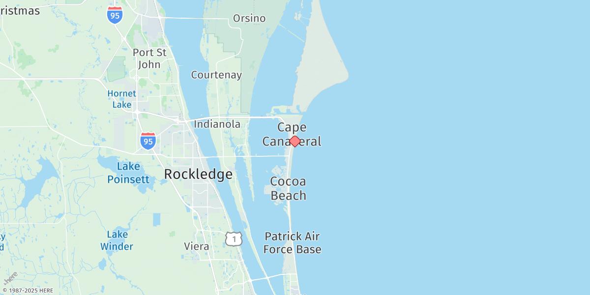 Map of Cocoa Beach