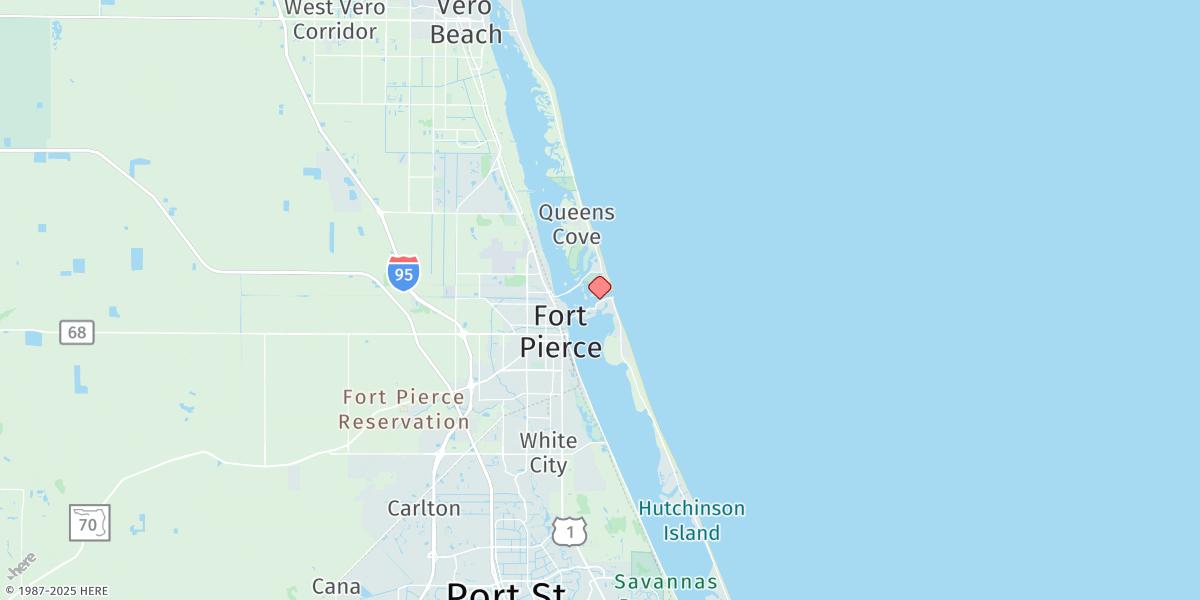 Map of Fort Pierce Inlet, Binney Dock