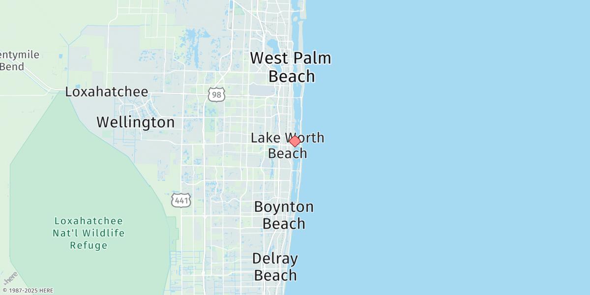 Map of Lake Worth Icw