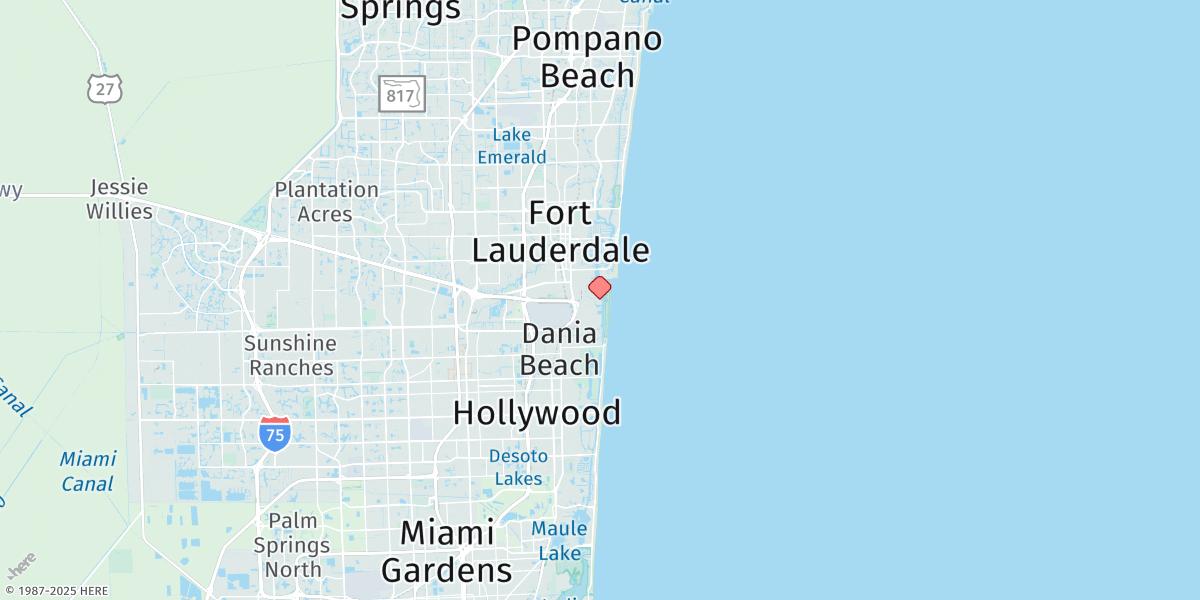 Map of South Port Everglades, Icww
