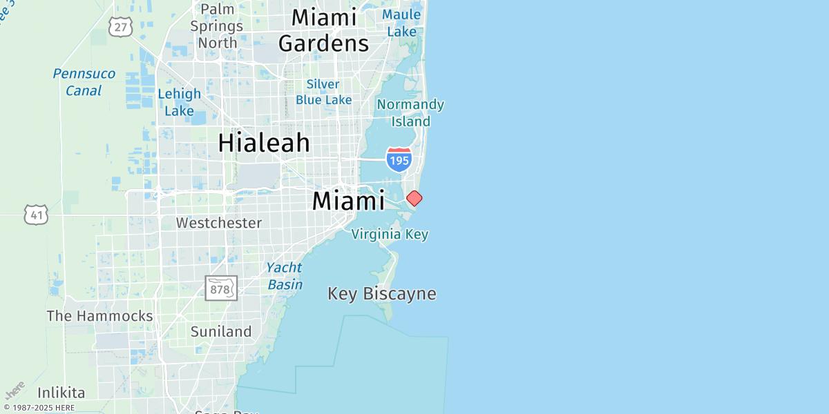 Map of Miami Harbor Entrance