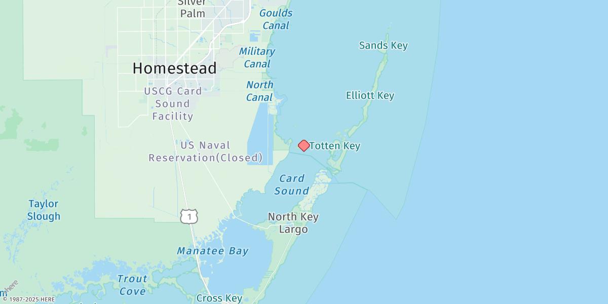 Map of East Arsenicker, Card Sound