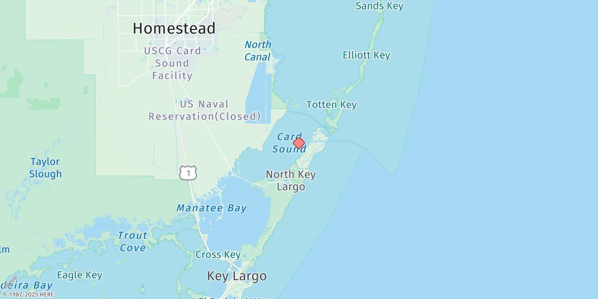 Map of Pumpkin Key, South End, Card Sound