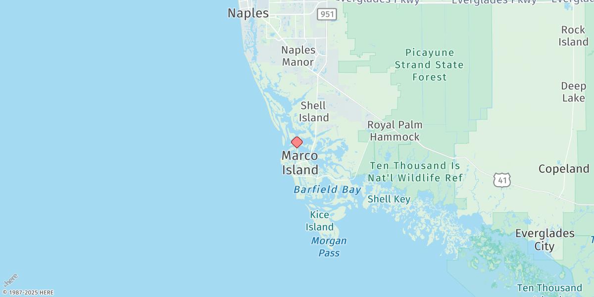 Map of Marco, Big Marco River