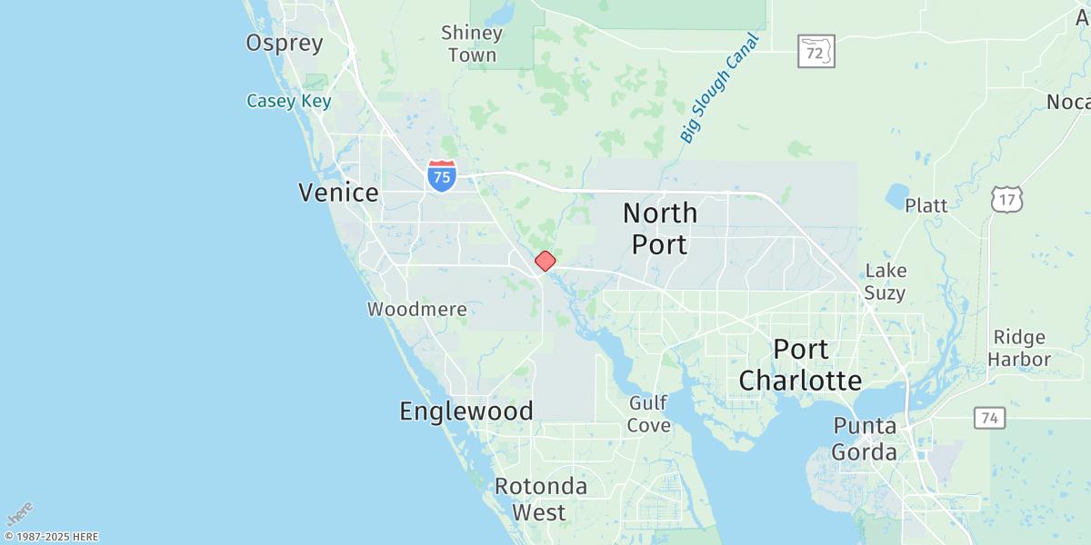 Map of Myakka River, Us 41 Bridge