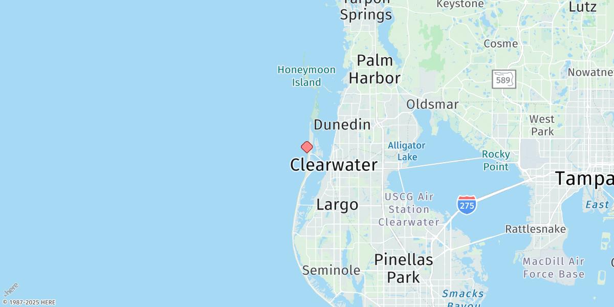 Map of Clearwater Beach