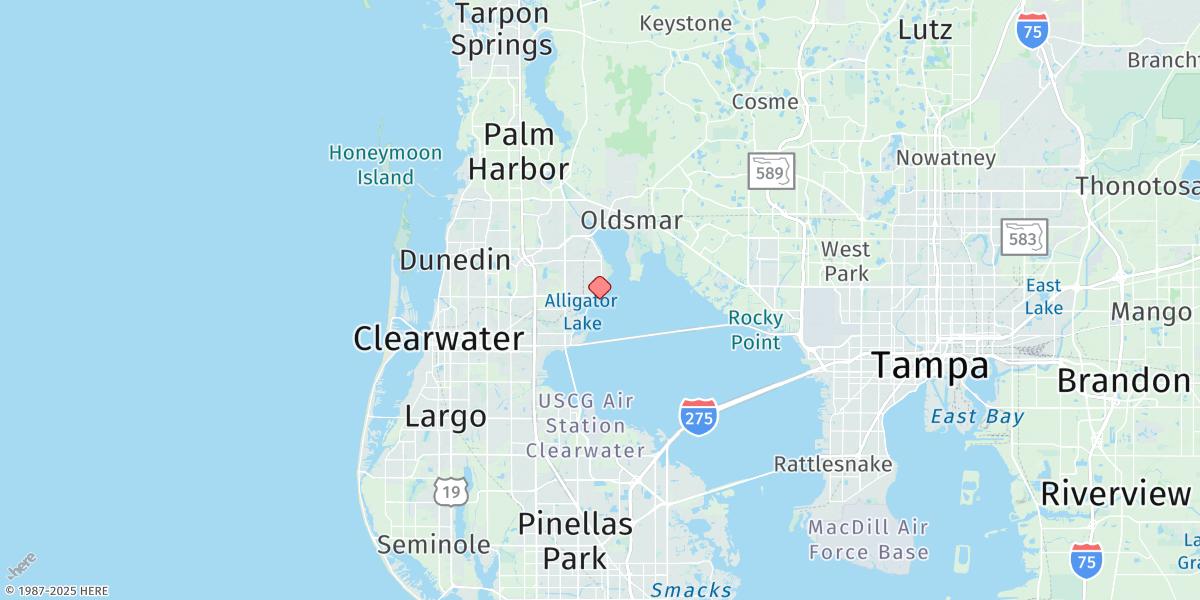 Map of Safety Harbor, Old Tampa Bay