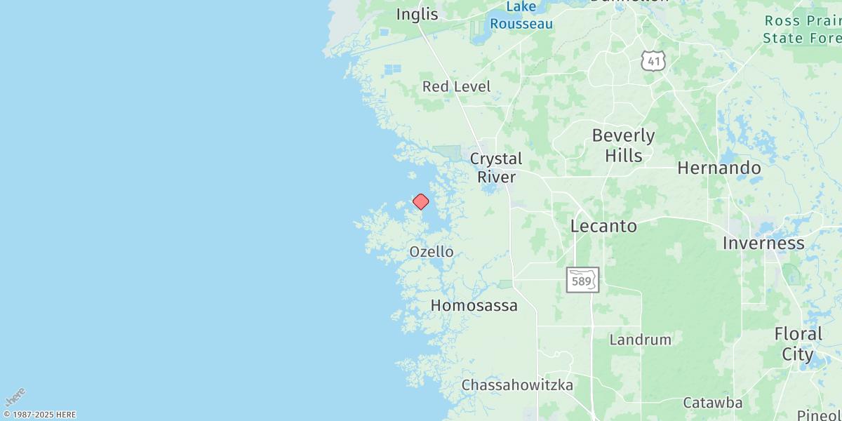 Map of Ozello North, Crystal Bay