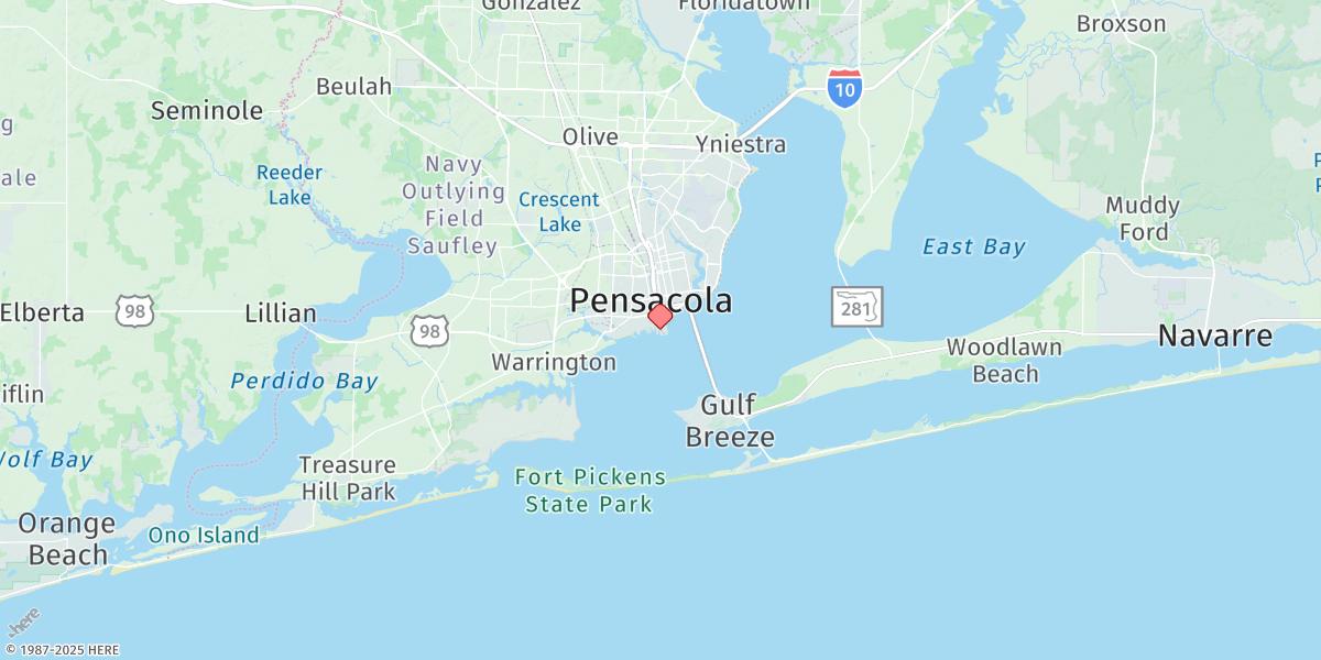Map of Pensacola