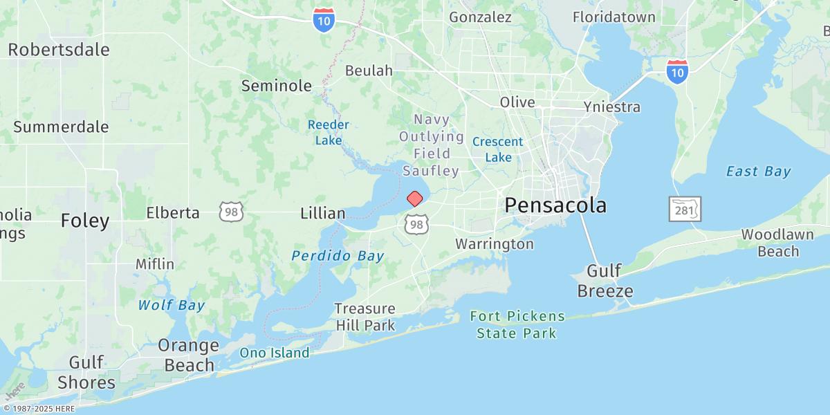 Map of Millview, Perdido Bay