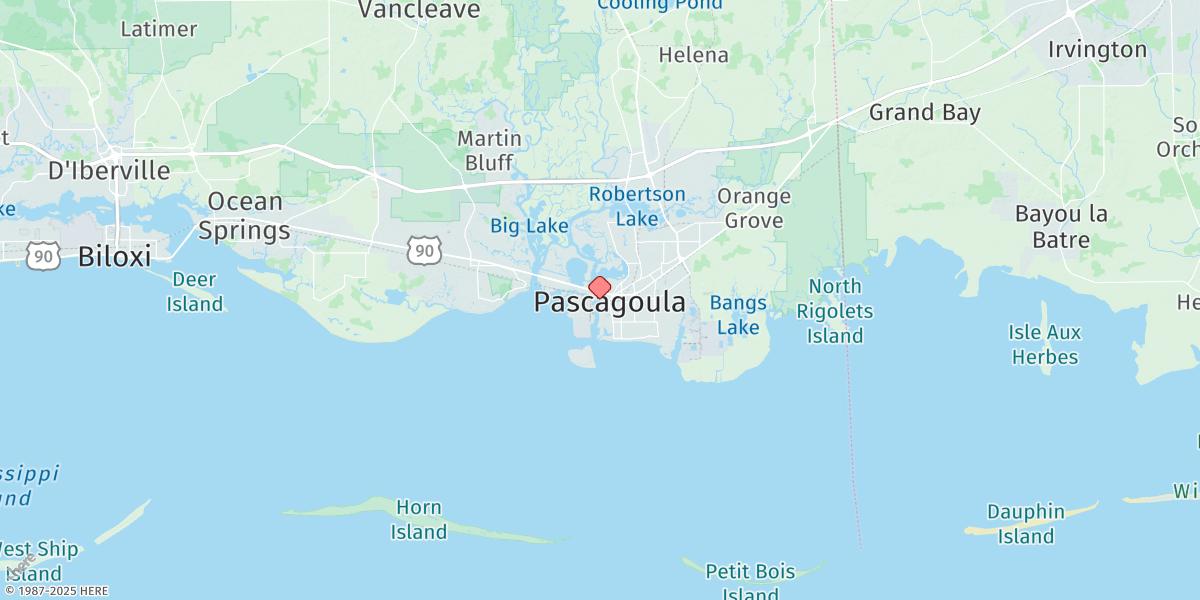 Map of Pascagoula Noaa Lab