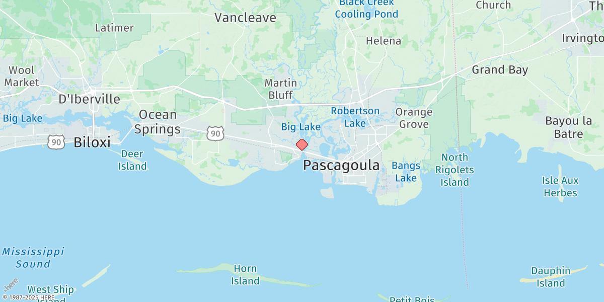Map of Gautier