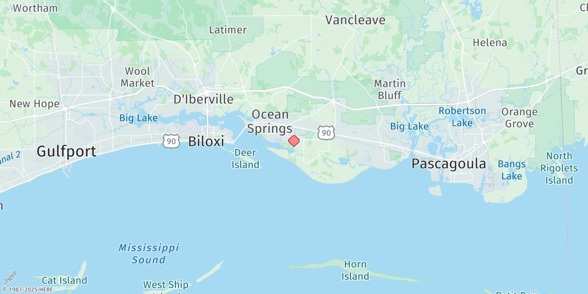 Map of Hollingsworth Point, Davis Bayou