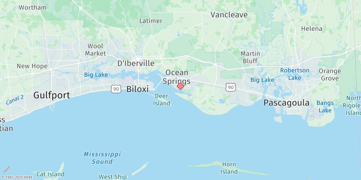 Map of Ocean Springs