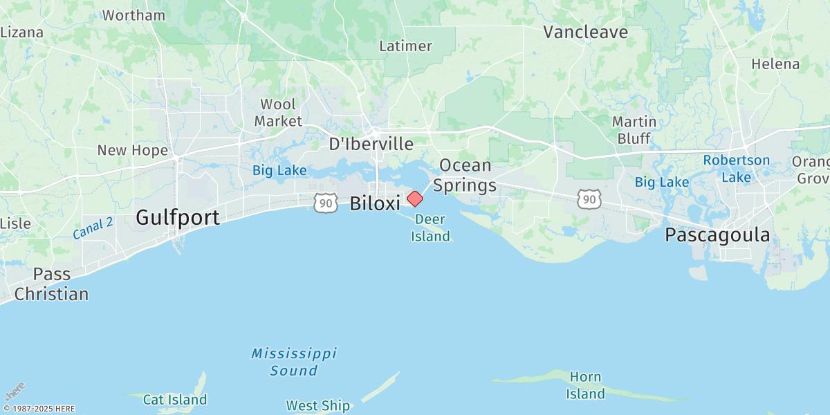 Map of Biloxi (Cadet Point), Biloxi Bay