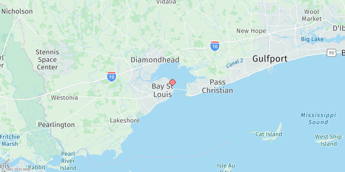 Map of St. Louis Bay Entrance
