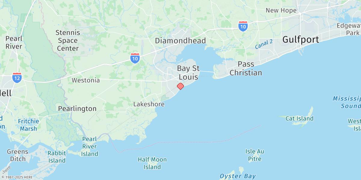 Map of Waveland
