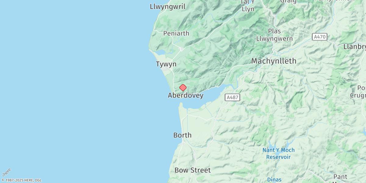 Map of Aberdovey