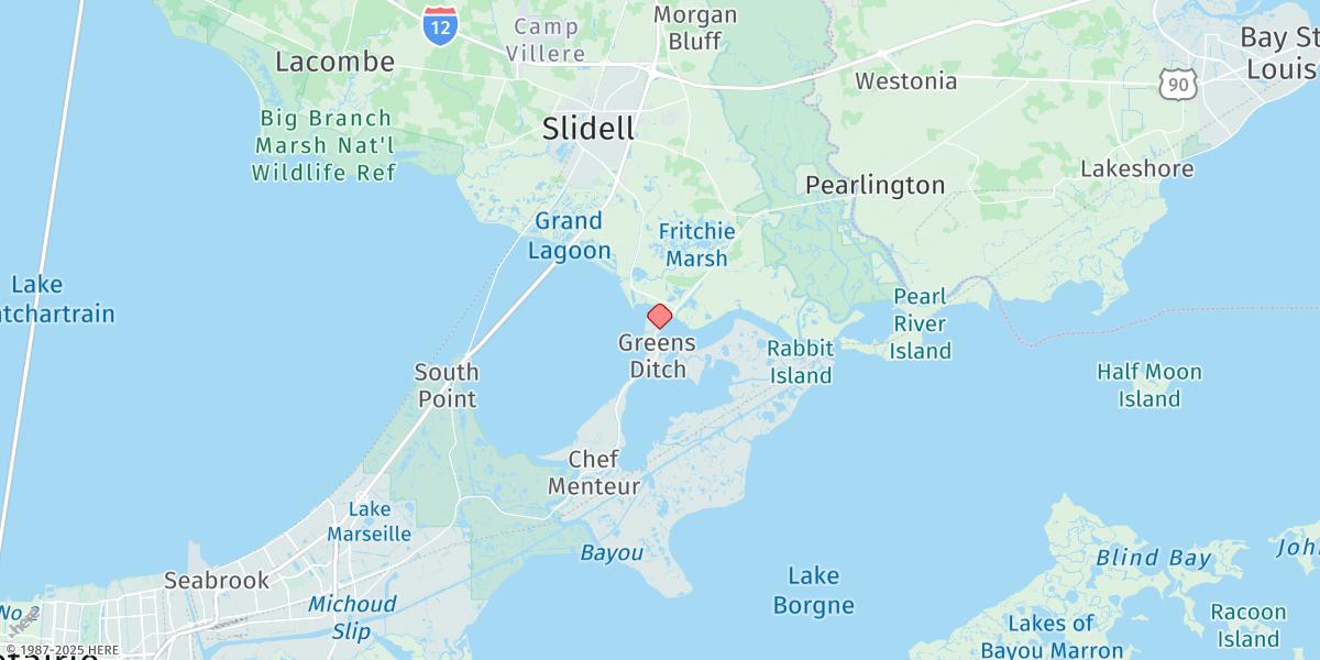 Map of The Rigolets, U.s. Highway 90