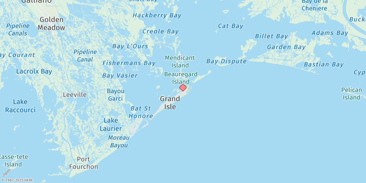 Map of Grand Isle River Delta