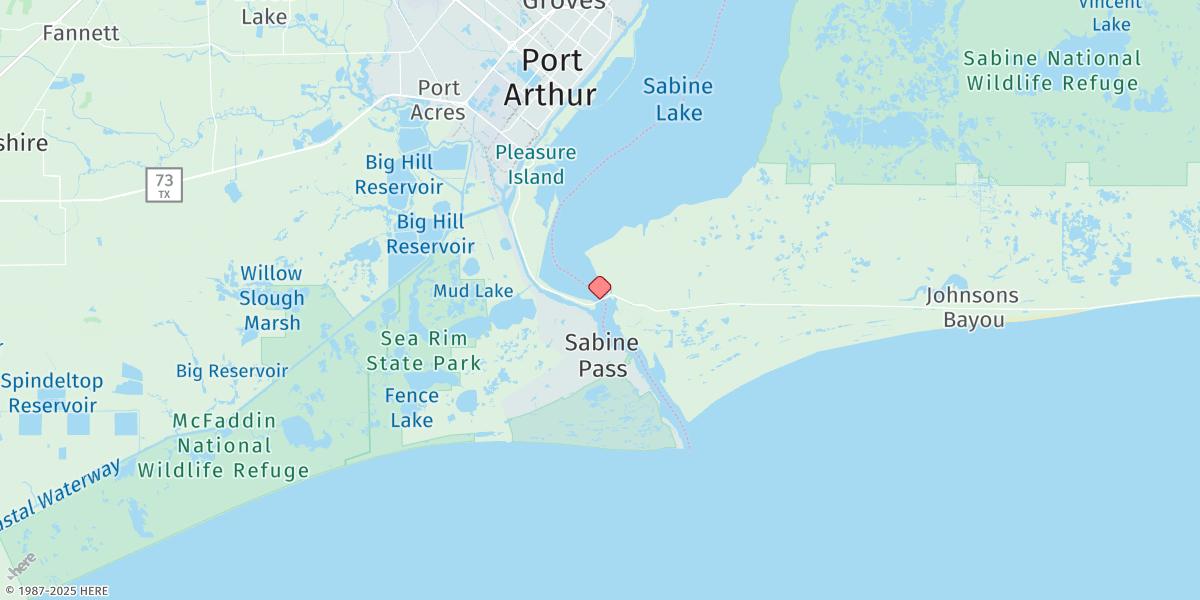Map of Mesquite Point, Sabine Pass