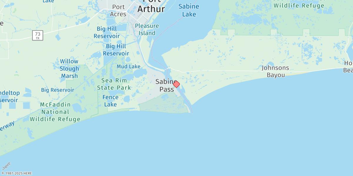 Map of Sabine Pass