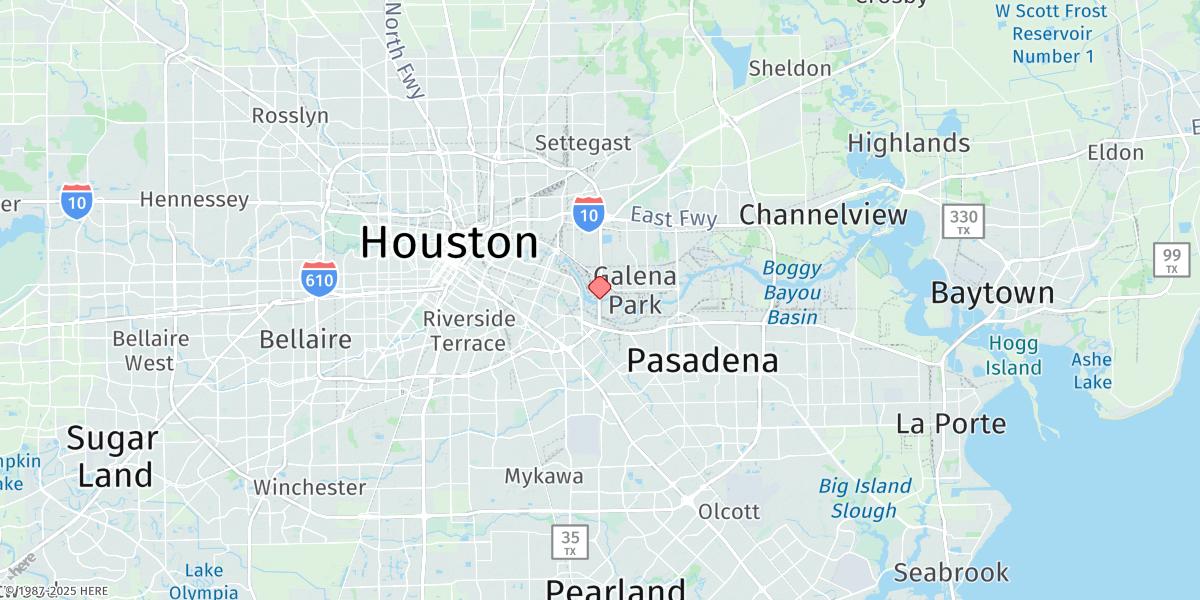 Map of Manchester, Houston Ship Channel