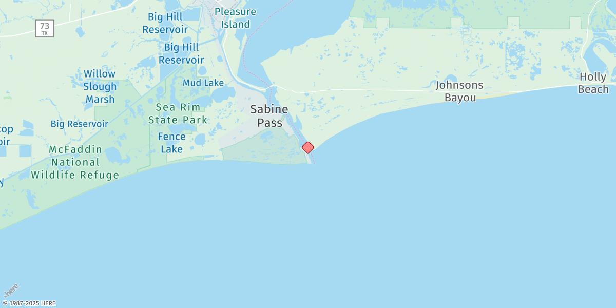 Map of Texas Point, Sabine Pass