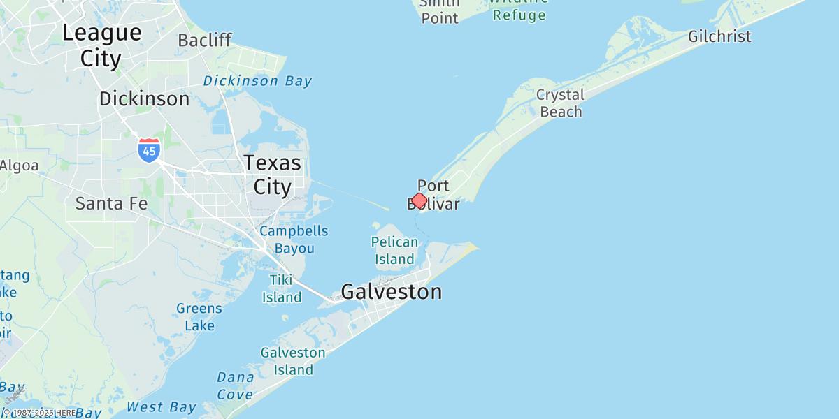 Map of Port Bolivar