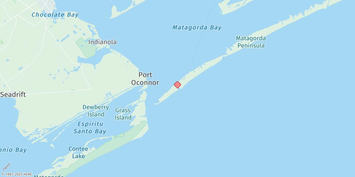 Map of Matagorda Bay Entrance Channel