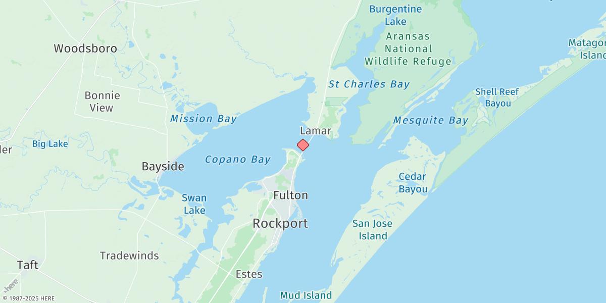 Map of Copano Bay