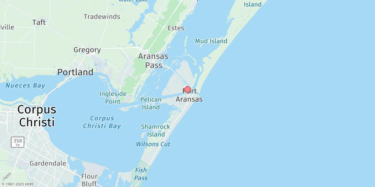 Map of Port Aransas