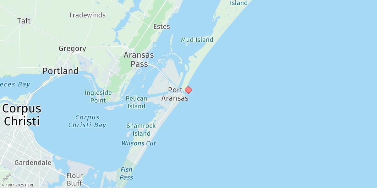 Map of Aransas, Aransas Pass
