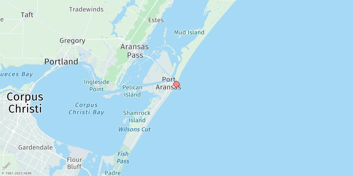 Map of Port Aransas (H. Caldwell Pier)