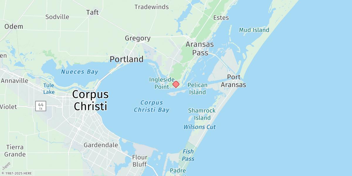 Map of Port Ingleside, Corpus Christi Bay