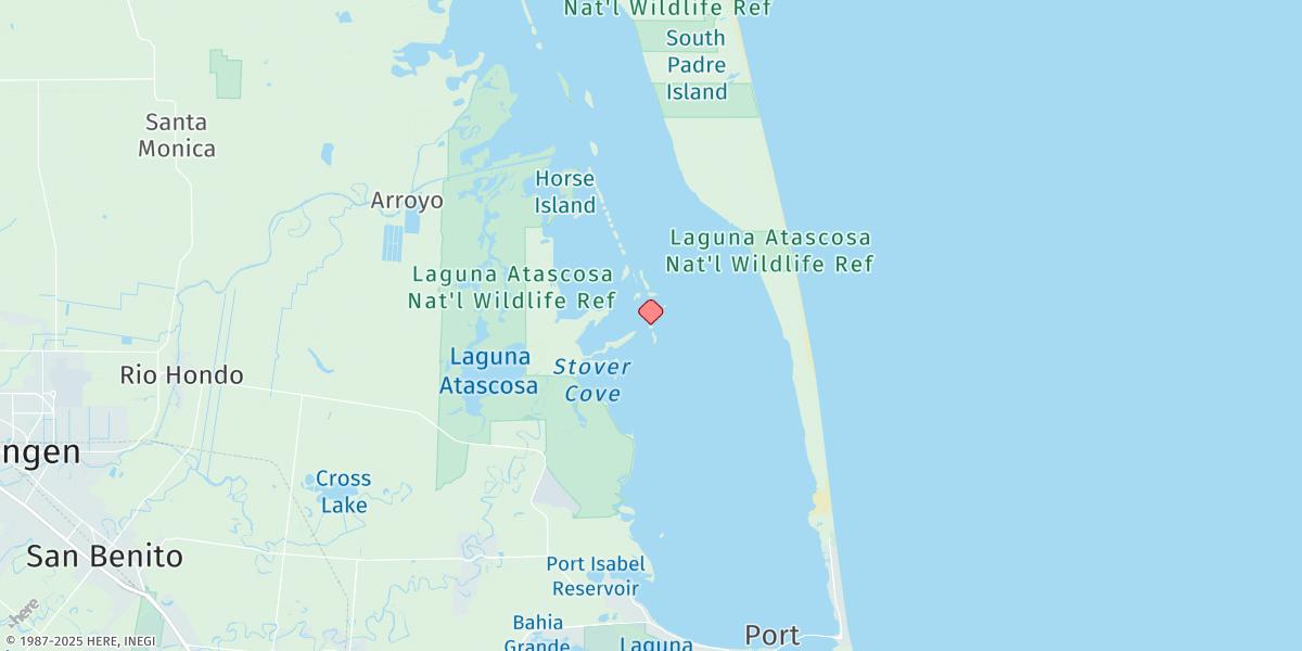Map of Realitos Pennisula, Laguna Madre