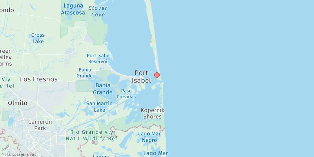Map of South Padre Island C.g Station