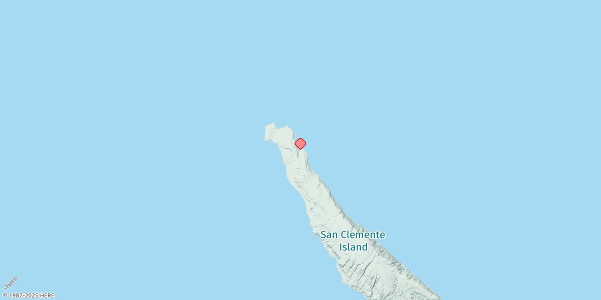 Map of Wilson Cove, San Clemente Island